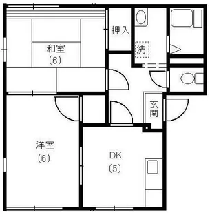 カーサやよい【1階】の間取り