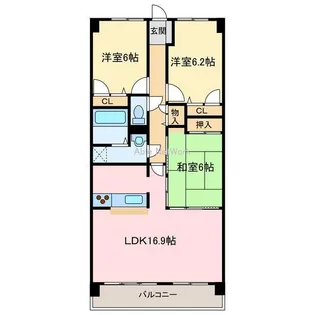 サントノーレ新居浜中央【8階】の間取り