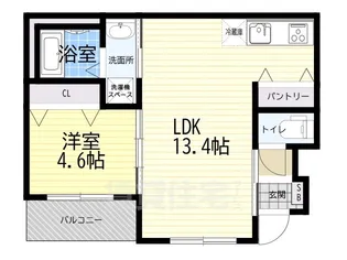 プランドール豊中【1階】の間取り