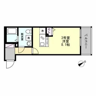 ベイルームリアナ堀ノ内【1階】の間取り