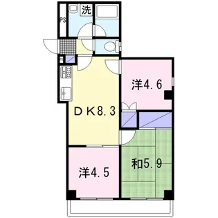 アルカサーノ大和【5階】の間取り