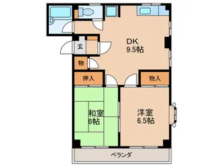 日興ハイツ【2階】の間取り