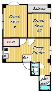 宗川マンション【5階】の間取り