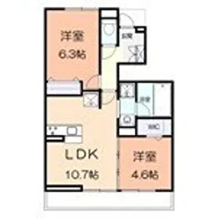 アジュールs【1階】の間取り