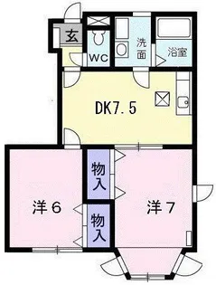 シャンブレーヌ A【1階】の間取り