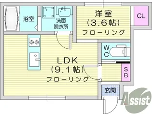 QRESTIA【1階】の間取り