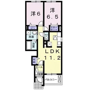 レジデンスKT【1階】の間取り