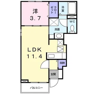 Aube Belle【1階】の間取り