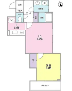 ヒルズ三栄町【2階】の間取り