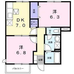 ファイン・セレ-B【1階】の間取り