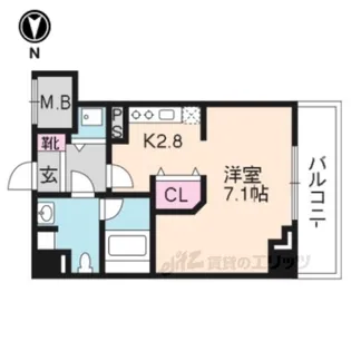プレコート上鳥羽【5階】の間取り