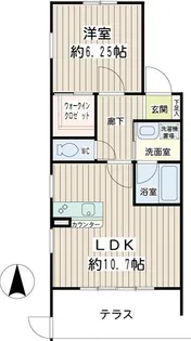 アジュールハイム【1階】の間取り