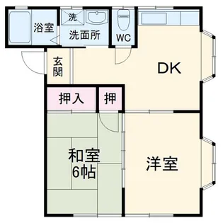 アサヒハイツII【2階】の間取り