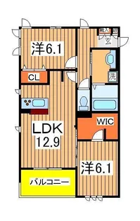 リシェス2【3階】の間取り