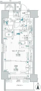 デュオステージ王子II【9階】の間取り