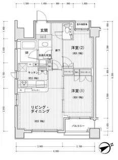 ドゥーエ銀座イーストII【12階】の間取り