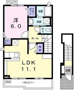 プティ・ポワ【2階】の間取り