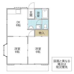 大東ハイツ 12号棟【1階】の間取り