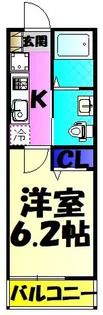 ベルメント東千葉【2階】の間取り