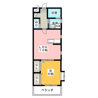 ル・リオン中泉【2階】の間取り