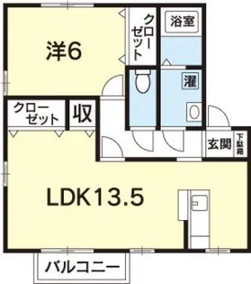 ヴェルドミールB【2階】の間取り