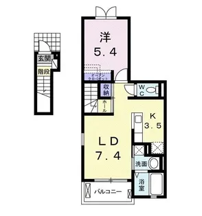 サンライズ八筋【2階】の間取り