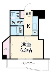パレノール城山【6階】の間取り