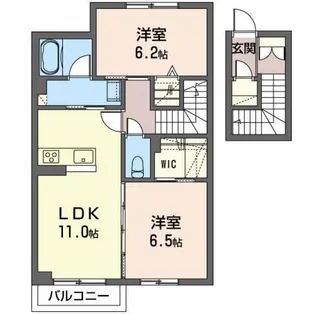 ディアベルジュ【2階】の間取り