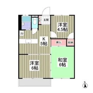 下佐野第2コーポ【2階】の間取り
