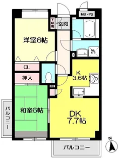プレミール赤塚II【3階】の間取り