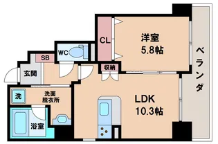 ブエナビスタ長居【4階】の間取り