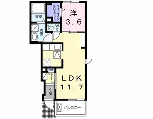 シャルマン大蓮北【1階】の間取り