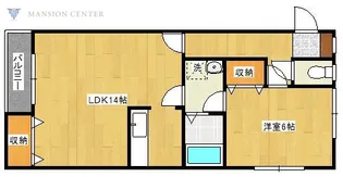キャッスル石山B【2階】の間取り