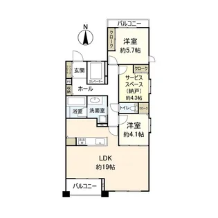 Villa Bellaluce【2階】の間取り
