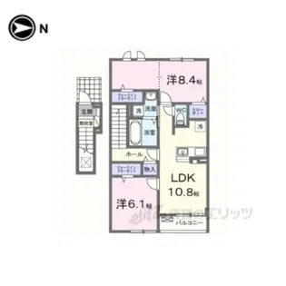 クラール倉治C【2階】の間取り