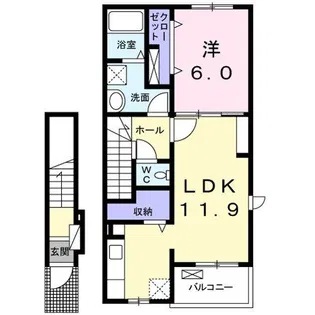 ベジィフィールド【2階】の間取り
