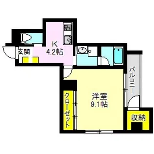 コア・シティあら町【4階】の間取り