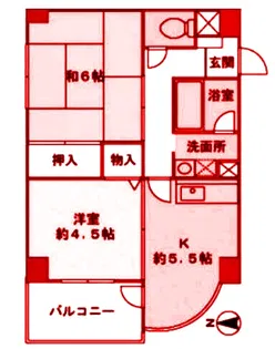 バンブーベル幸【3階】の間取り