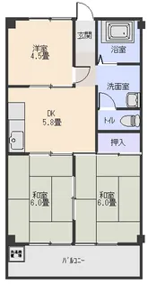 3DKの間取り画像