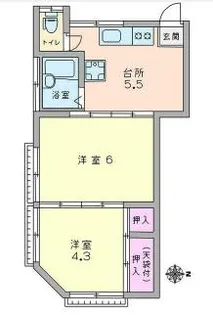 東京都渋谷区円山町【アパート】の間取り