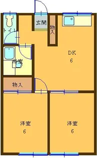 パレスエクセレントA【1階】の間取り