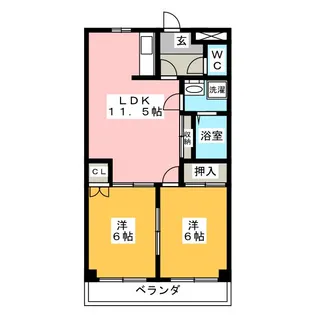 コンフォースSUN【2階】の間取り