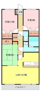 マリベール中須賀【8階】の間取り