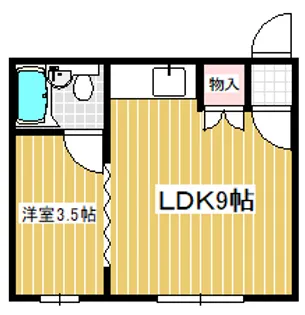 キューブ岩見沢【2階】の間取り