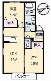 リッシュいずみ【2階】の間取り
