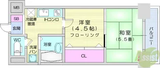 リビングステージ東仙台【6階】の間取り