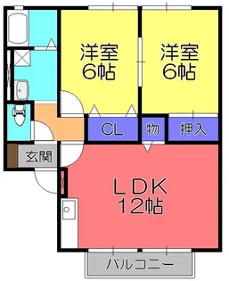 ウエストヴィレッジ【1階】の間取り