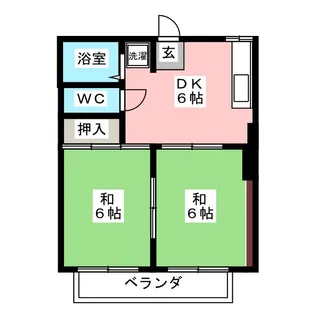 ハイツBlueSky2【2階】の間取り