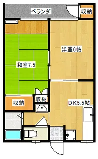アライハイツ【1階】の間取り