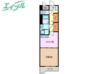 ミカーサ安島【7階】の間取り
